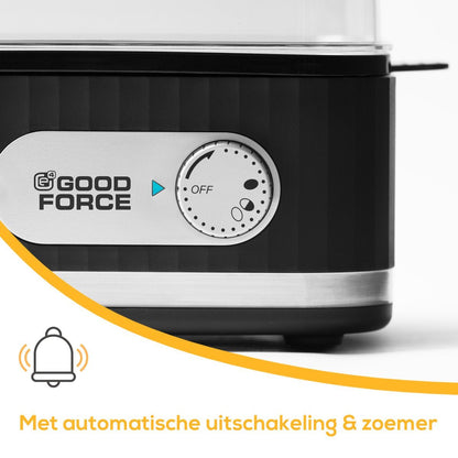 Elektrische eierkoker - voor 6 eieren - met timer en alarm - Premium  van GoodForce - Slechts €34.99! Winkel nu bij GoodForce